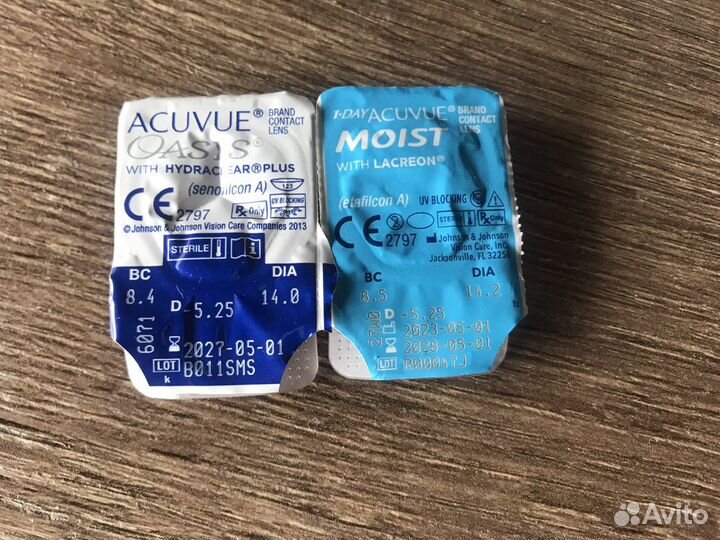 Линзы acuvue oasys, acuvue moist