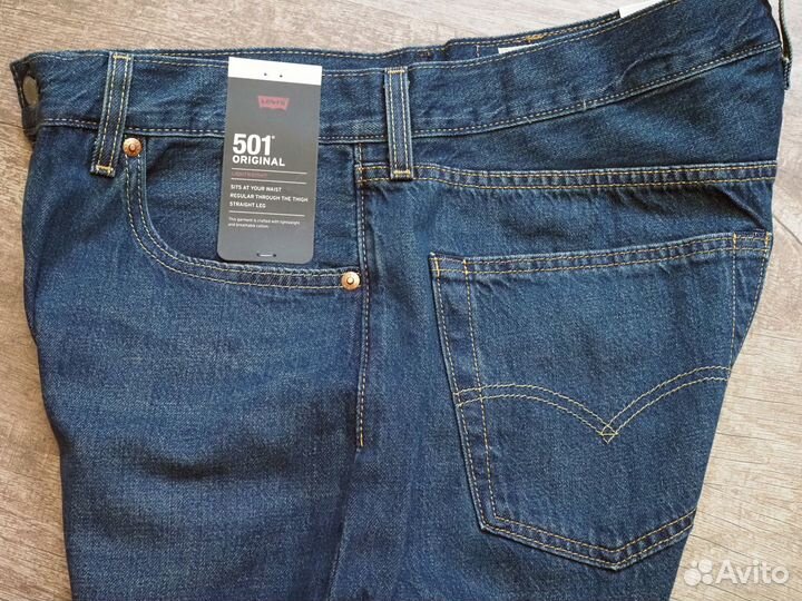 Джинсы Levis 501 легкие новые 34х32