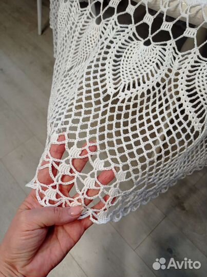 Скатерть круглая вязаная