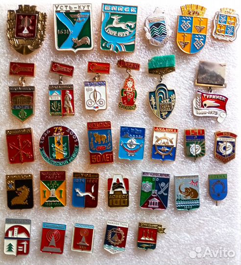 Значки гербы городов