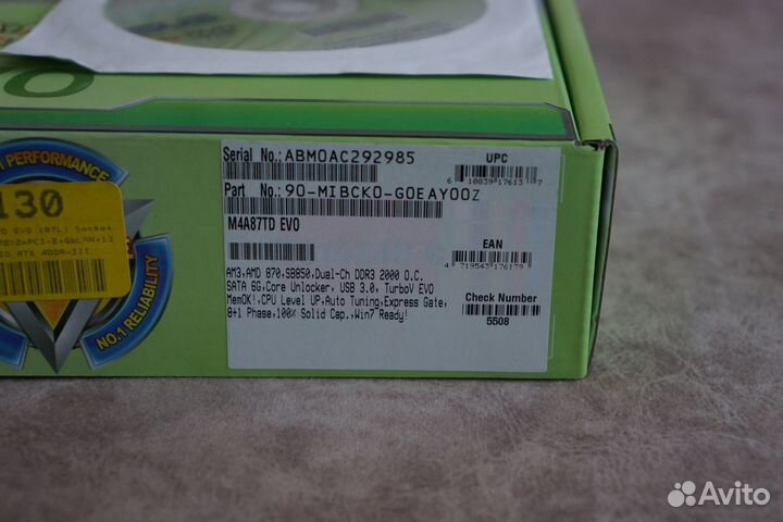 Материнская плата asus M4A87TD EVO AMD AM3