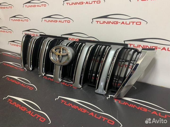 Решетка радиатора Toyota Land Cruiser Prado 150 штатная (хром)