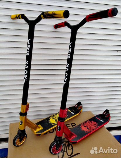 Трюковой самокат KMS 100mm(металл) V-руль