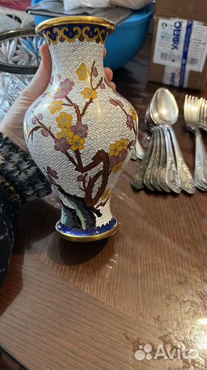 Ваза китай клуазоне