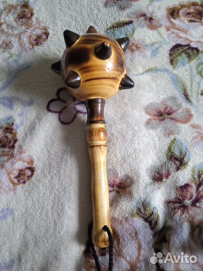 Булава деревянная с шипами