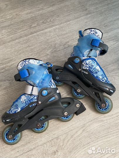 Роликовые коньки раздвижные 26-29 защита шлем