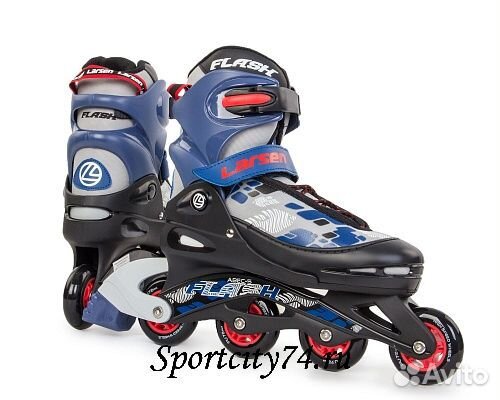 Роликовые коньки раздвижные Larsen Flash Blue (26