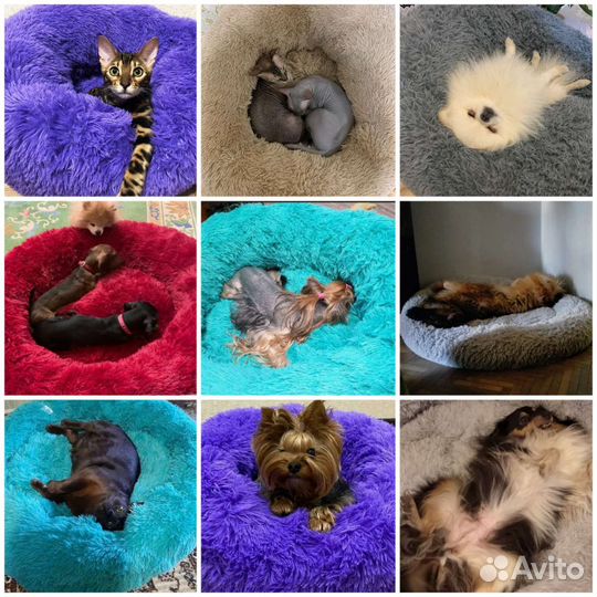 Лежанки-бублики 60-70-80 см