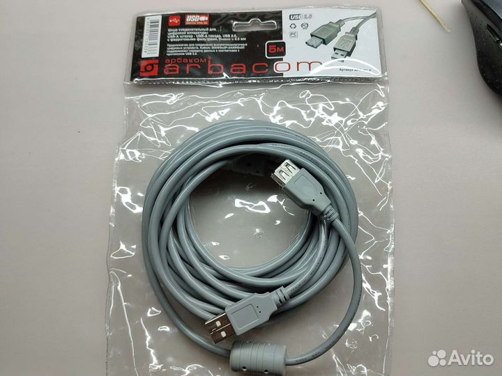 USB кабель соединительный Type-А папа-Type-A мама