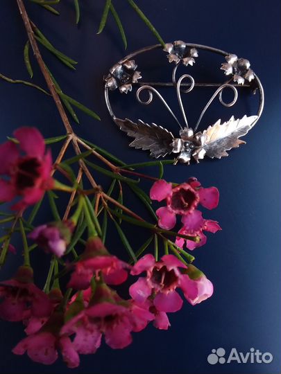 Винтажные броши Sterling Lang Danecraft 1940 г США