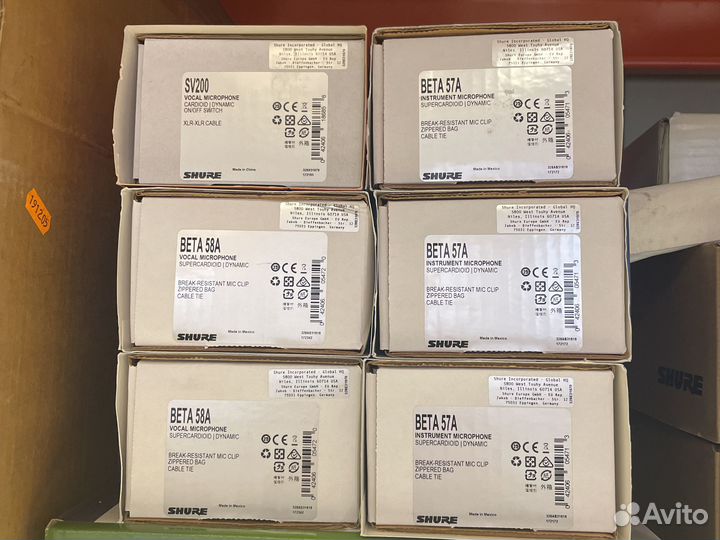 Микрофоны Shure Beta58A Beta57A SV200 ветрозащита