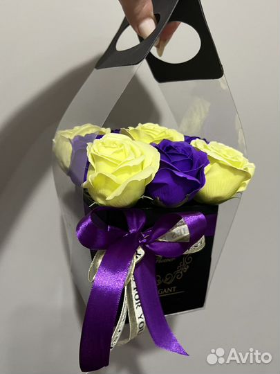 Букет из мыльных роз