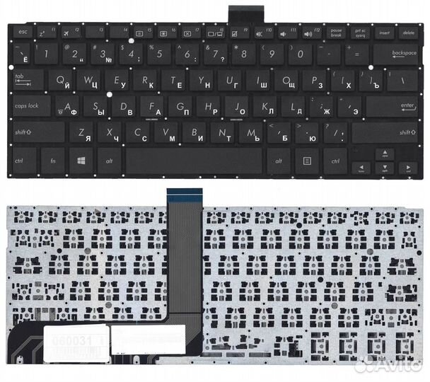 Клавиатура Asus TP300, TP300L черная без рамки