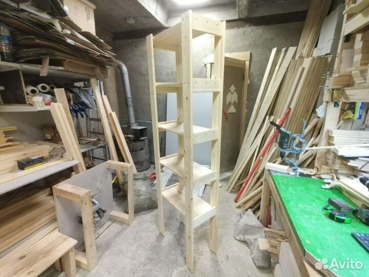 Стеллаж IKEA деревянный 200 см