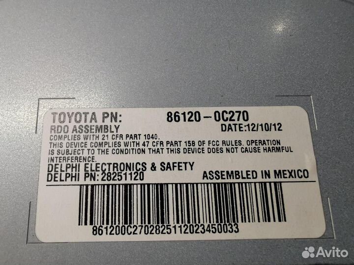 Toyota Tundra Factory OEM радио #86120-0C270 2012