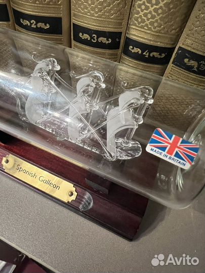 Корабль в бутылке golden Spanish