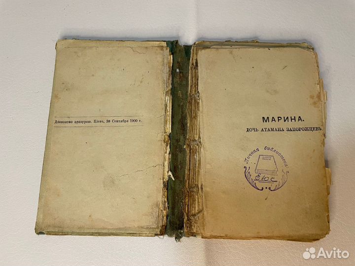Книга старинная. Марина. Дочь атамана Запорожцева