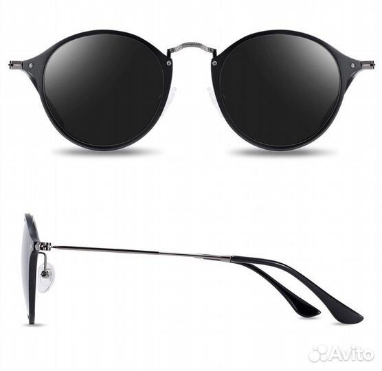 Солнцезащитные очки. Круглые.темные
