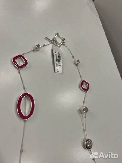 Monet, винтаж, Розовое ожерелье