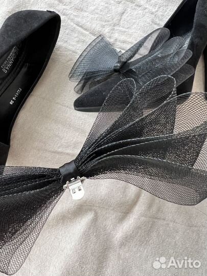 Туфли черные с бантом