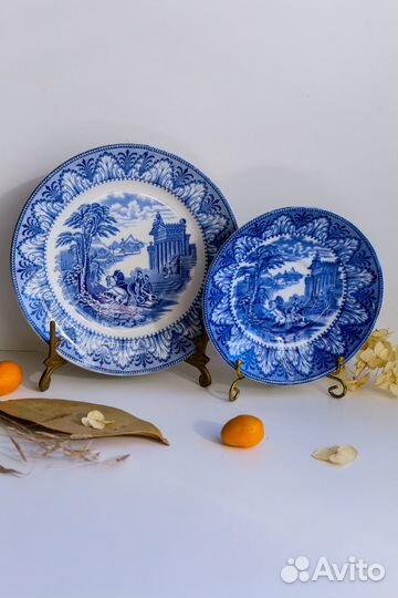 Антикварная чайная кофейная тройка трио Cauldon