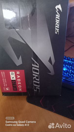 Видеокарта gigabait Radeon aorus rx570на 4гб