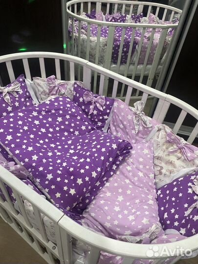 Постель для детской кровтаки, бортики