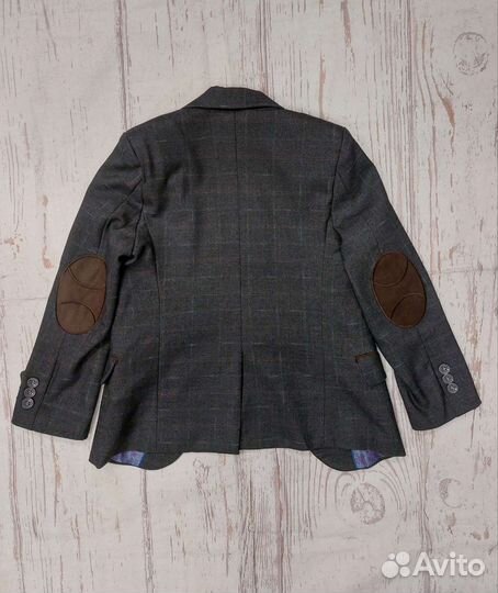 Костюм школьный серый в клетку р.110-146