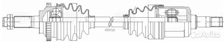 Привод в сборе KIA spectra (04) 1.6i AT (перед