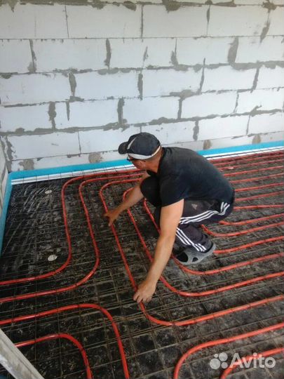 Теплый пол под ключ. Котельная. монтаж отопления