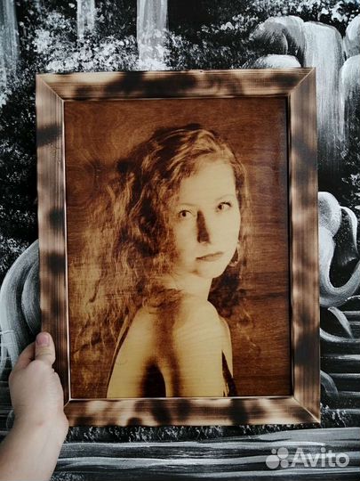 Выжигание картин на дереве по фото