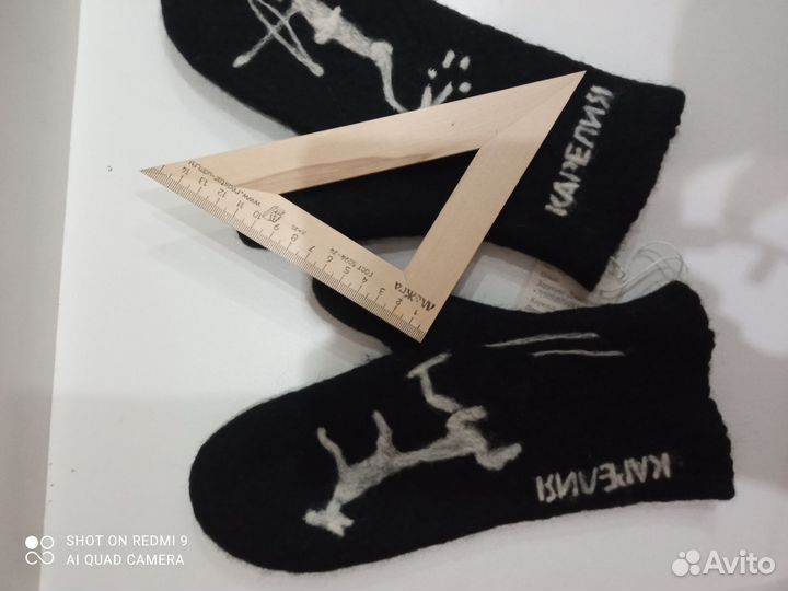 Варежки валяные, шерсть 100