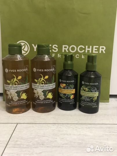2 геля и 2 жидких мыла Yves Rocher