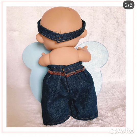 Джинсовый комбинезон для ванильного пупса
