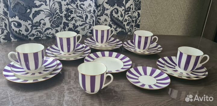 Кофейный сервиз ифз форма Ландыш, рисунок Да и нет