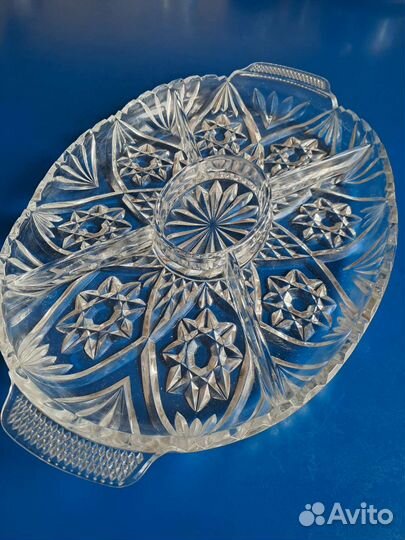 Менажница (5 отделений) хрусталь