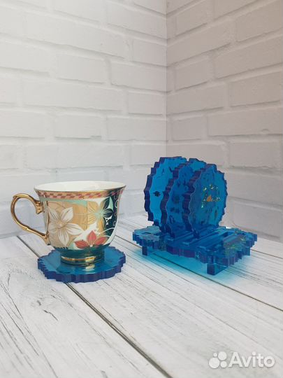 Набор подстаканников из эпоксидной смолы