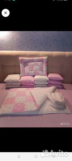 Новые бортики, простынь, подушка и одеяло