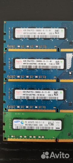 Память samsung hunix 4G DDR3 PC-3 10600 1333 мгц