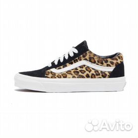 Vans old store skool platform leopard