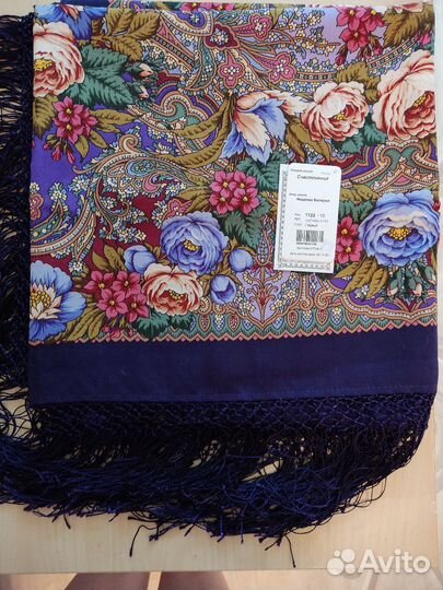 Павловопосадский платок шаль Счастливица