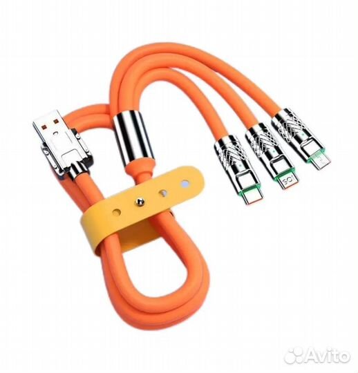 Тройной кабель быстрой зарядки 1,2 м