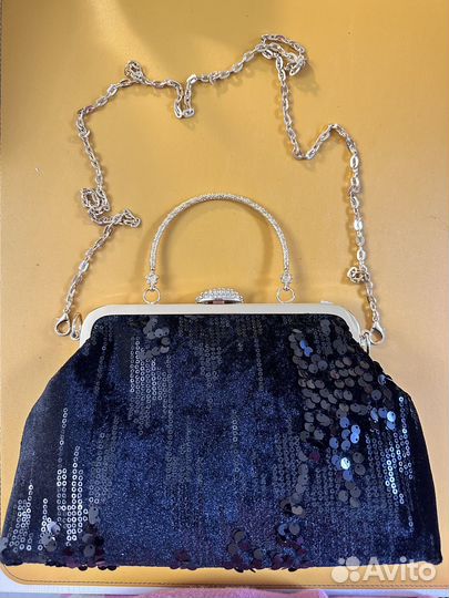 Сумка клатч фермуар с паетками