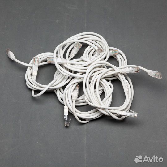 Белый патчкорд RJ 45 CAT 5E 4 pairs 26AWG 2 метра