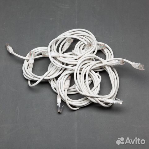 Белый патчкорд RJ 45 CAT 5E 4 pairs 26AWG 2 метра