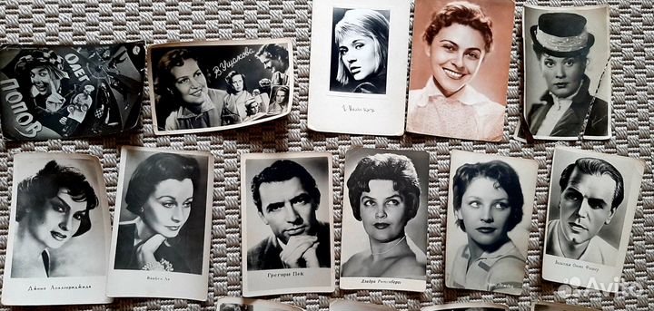 Почтовые карточки с актерами СССР и иностранные