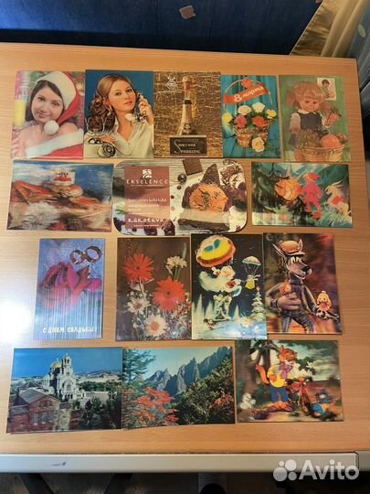 Переливающиеся, стерео календари, открытки, фото