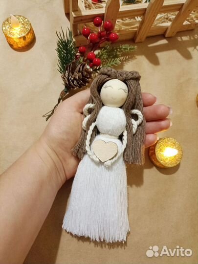 Ангел макраме. Кукла макраме. Подарок