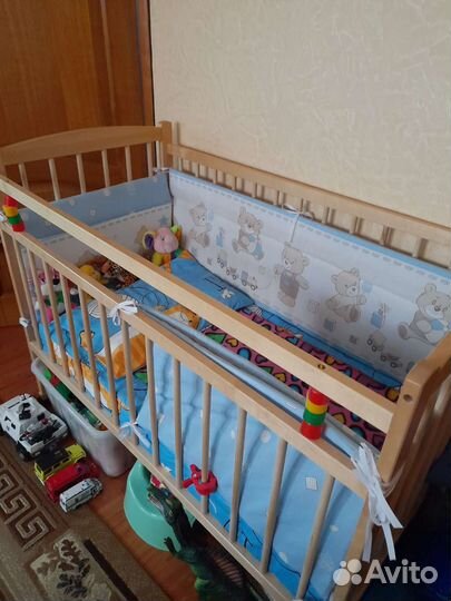 Детская кроватка+матрас