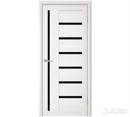 Дверь межкомнатная тс-Т3 Чёрное стекло